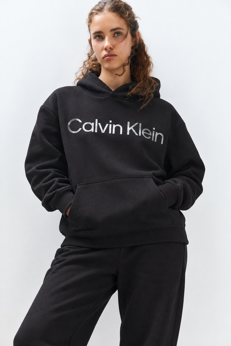 Calvin Klein Metallic Logo Pullover Hoodie