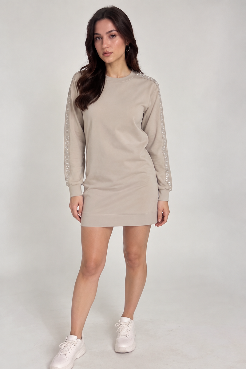 Logo-Tape Sweatshirt Dress