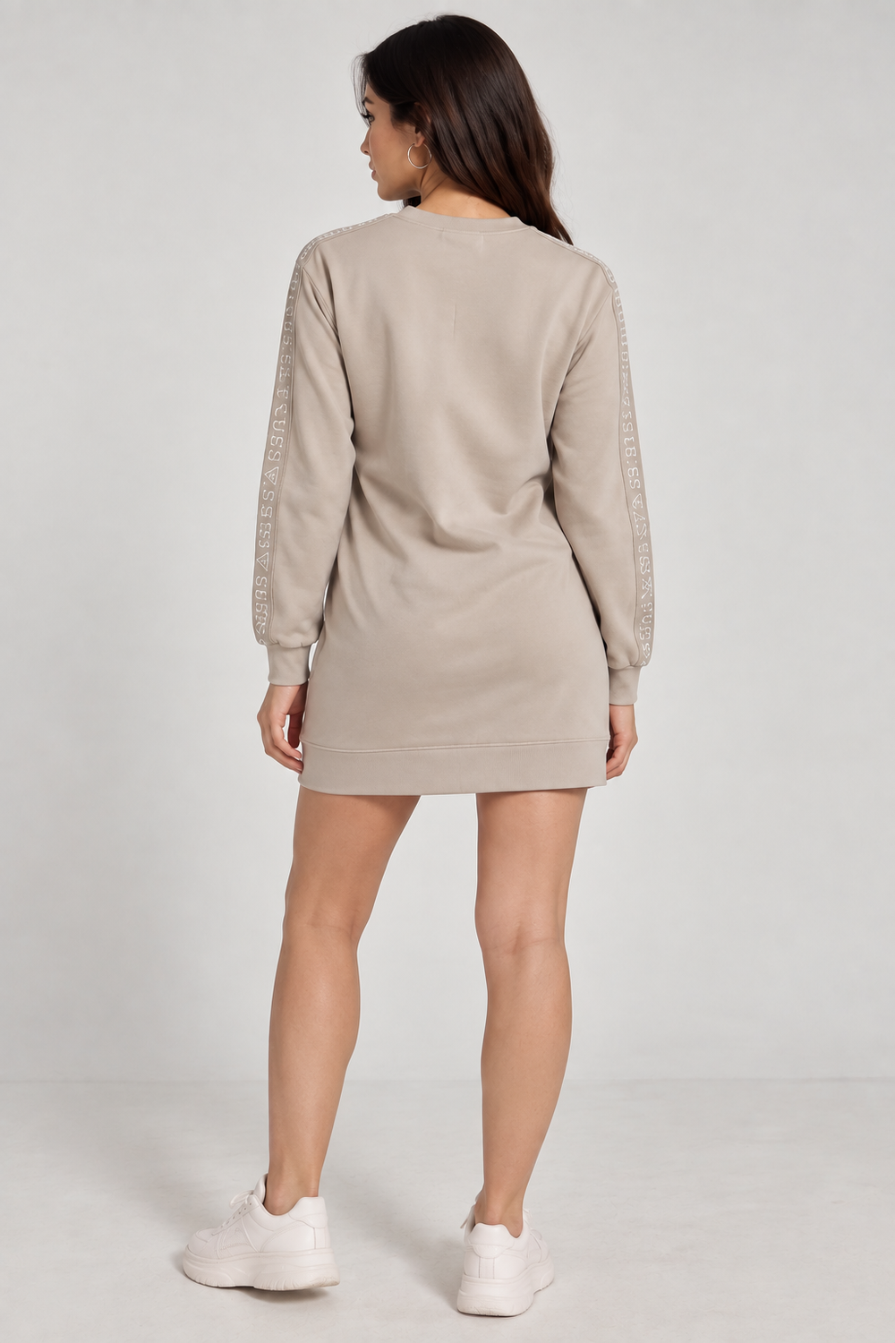 Logo-Tape Sweatshirt Dress