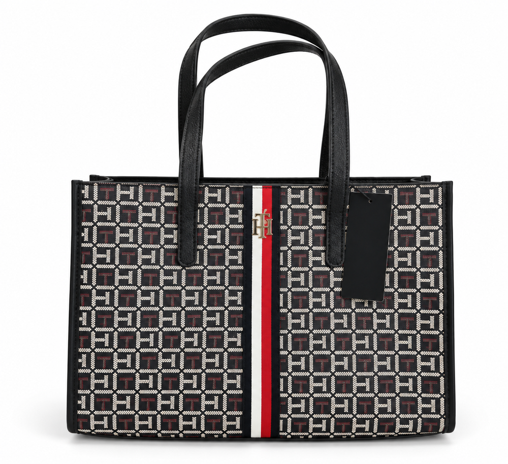 Tommy Hilfiger Monogram Jacquard Large Tote Bag