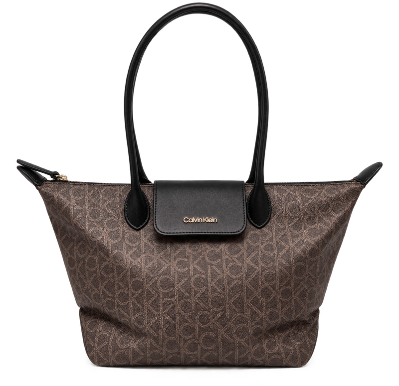 Calvin Klein All-Over Monogram Foldable Nylon / Canvas Tote Bag