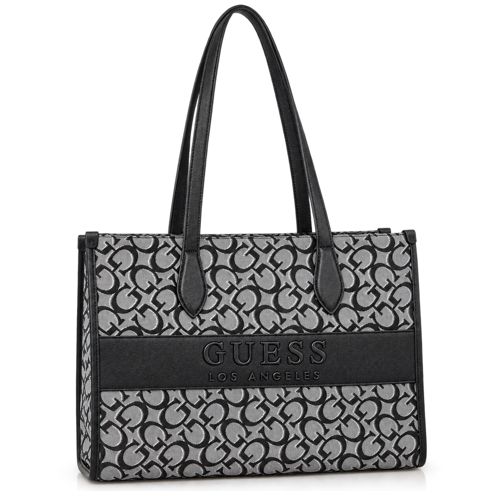 GUESS Monogram Jacquard Tote Bag