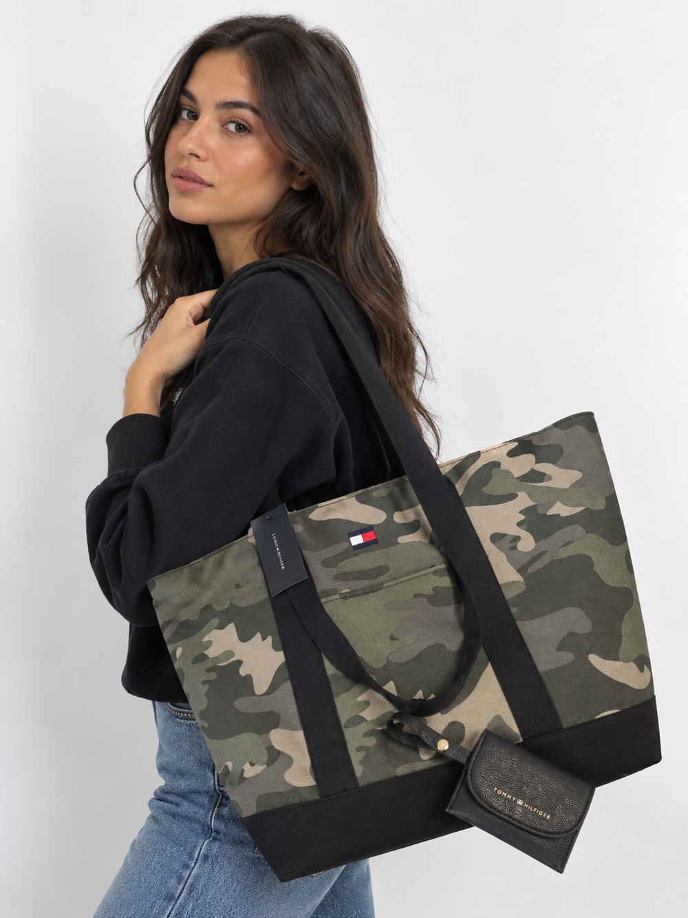 Tommy Hilfiger Camouflage Flag Tote Bag (or Julia / Ravenna Camo Tote)