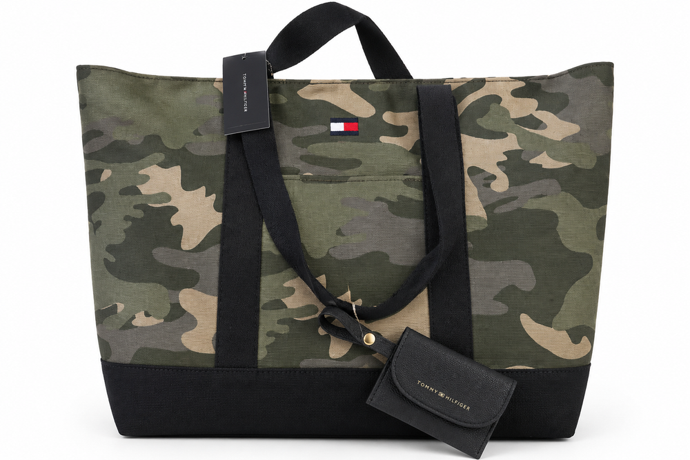 Tommy Hilfiger Camouflage Flag Tote Bag (or Julia / Ravenna Camo Tote)