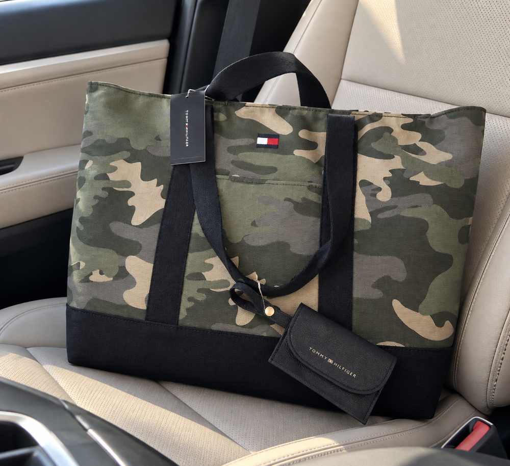 Tommy Hilfiger Camouflage Flag Tote Bag (or Julia / Ravenna Camo Tote)