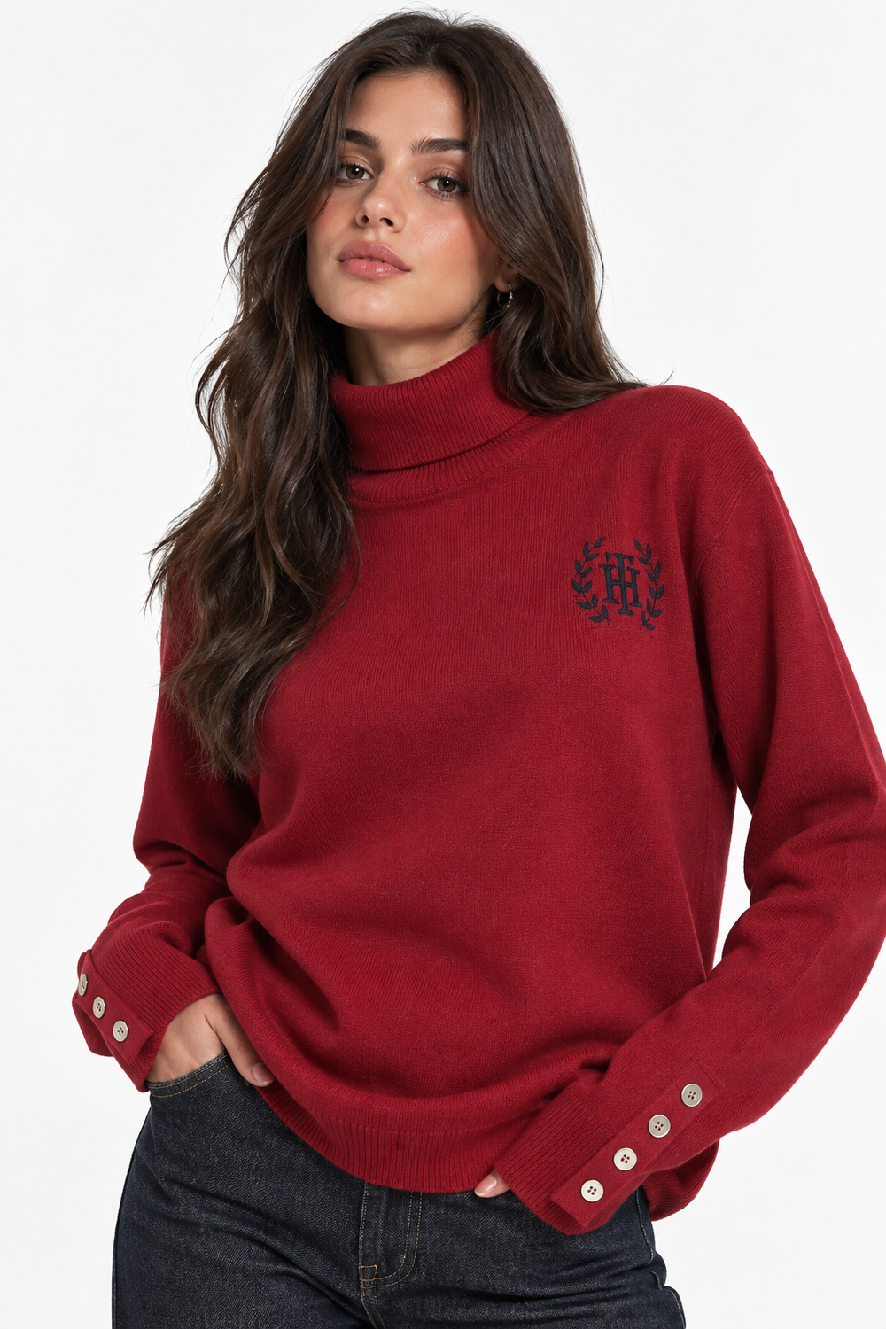Tommy Hilfiger Embroidered Crest Hooded Sweater / Sweatshirt