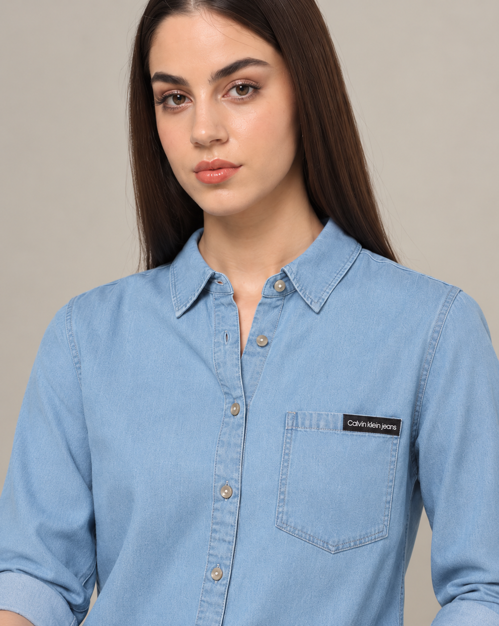 Calvin Klein  Regular Fit Shirt with Placement Logo