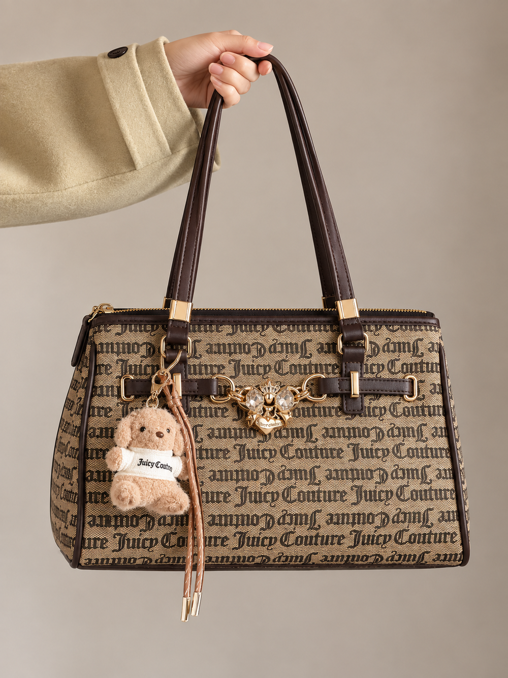 Juicy Couture Script Logo Satchel Bag