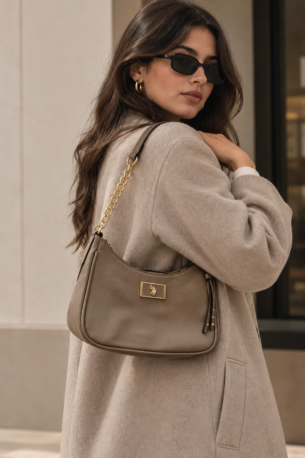 U.S. Polo Assn. Shoulder Bag – Taupe