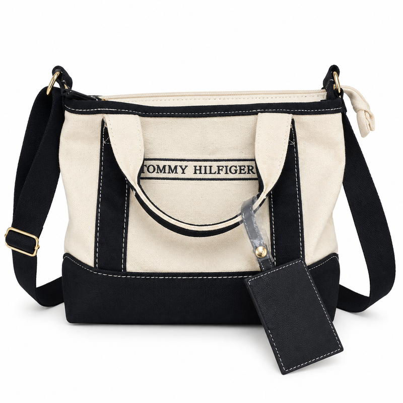 Tommy Hilfiger Damen Tote Bag Tasche Summer Canvas Tragetasche