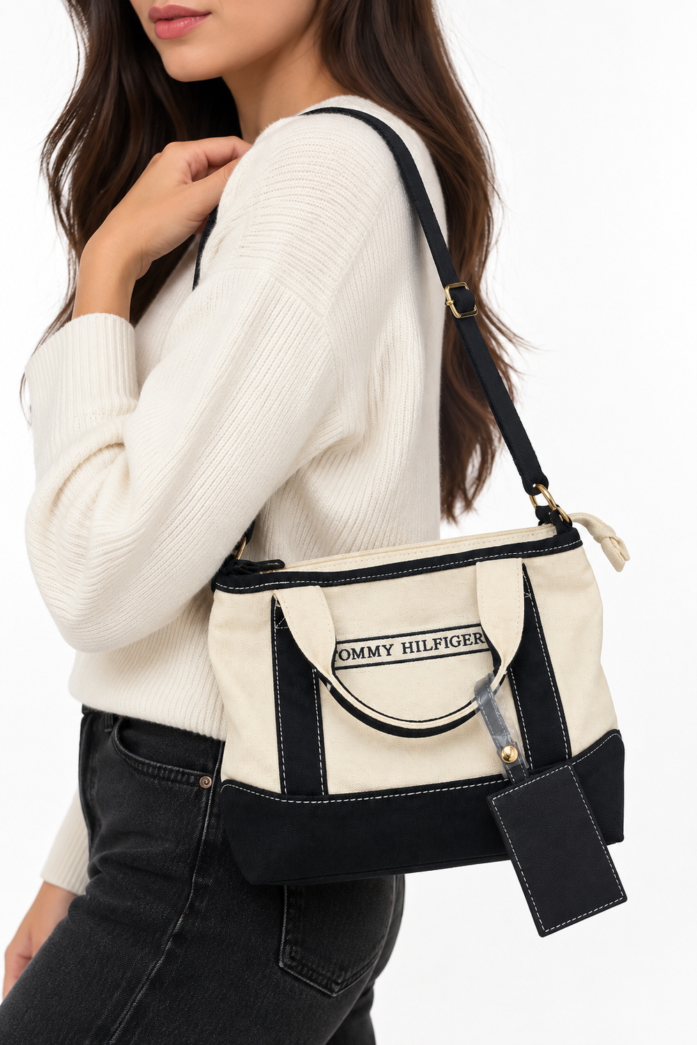 Tommy Hilfiger Damen Tote Bag Tasche Summer Canvas Tragetasche