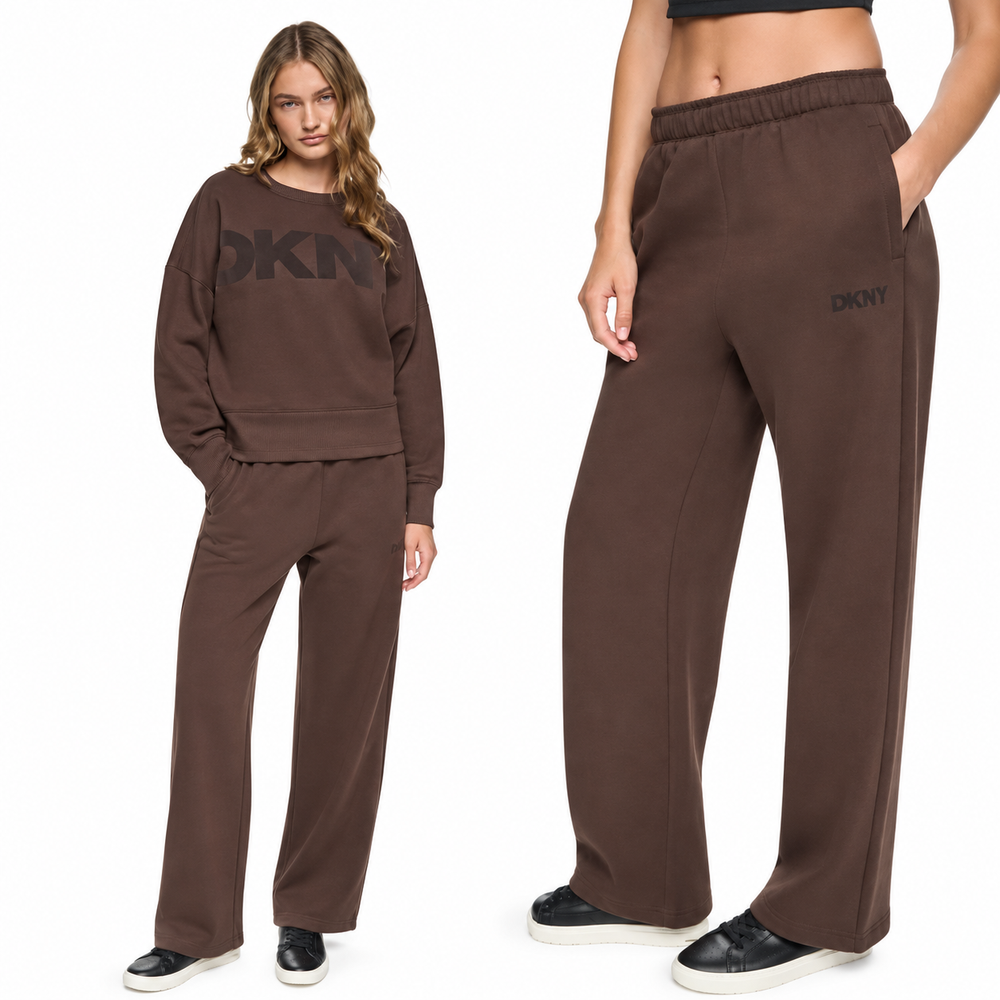 DKNY Women's Relaxed Lounge Pants / Sweatpants (Dark Brown)