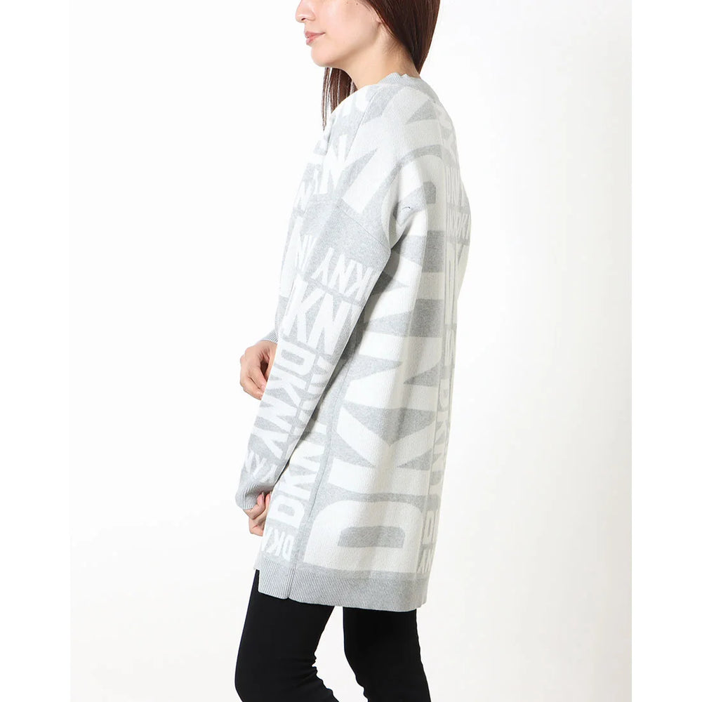 DKNY Women's Collarless Open-Front Long-Sleeve Cardigan