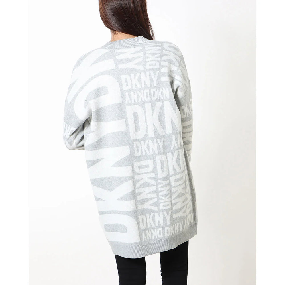 DKNY Women's Collarless Open-Front Long-Sleeve Cardigan