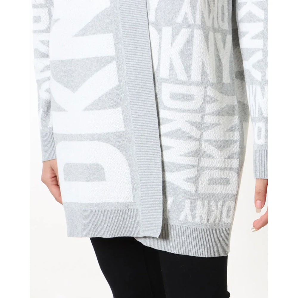 DKNY Women's Collarless Open-Front Long-Sleeve Cardigan