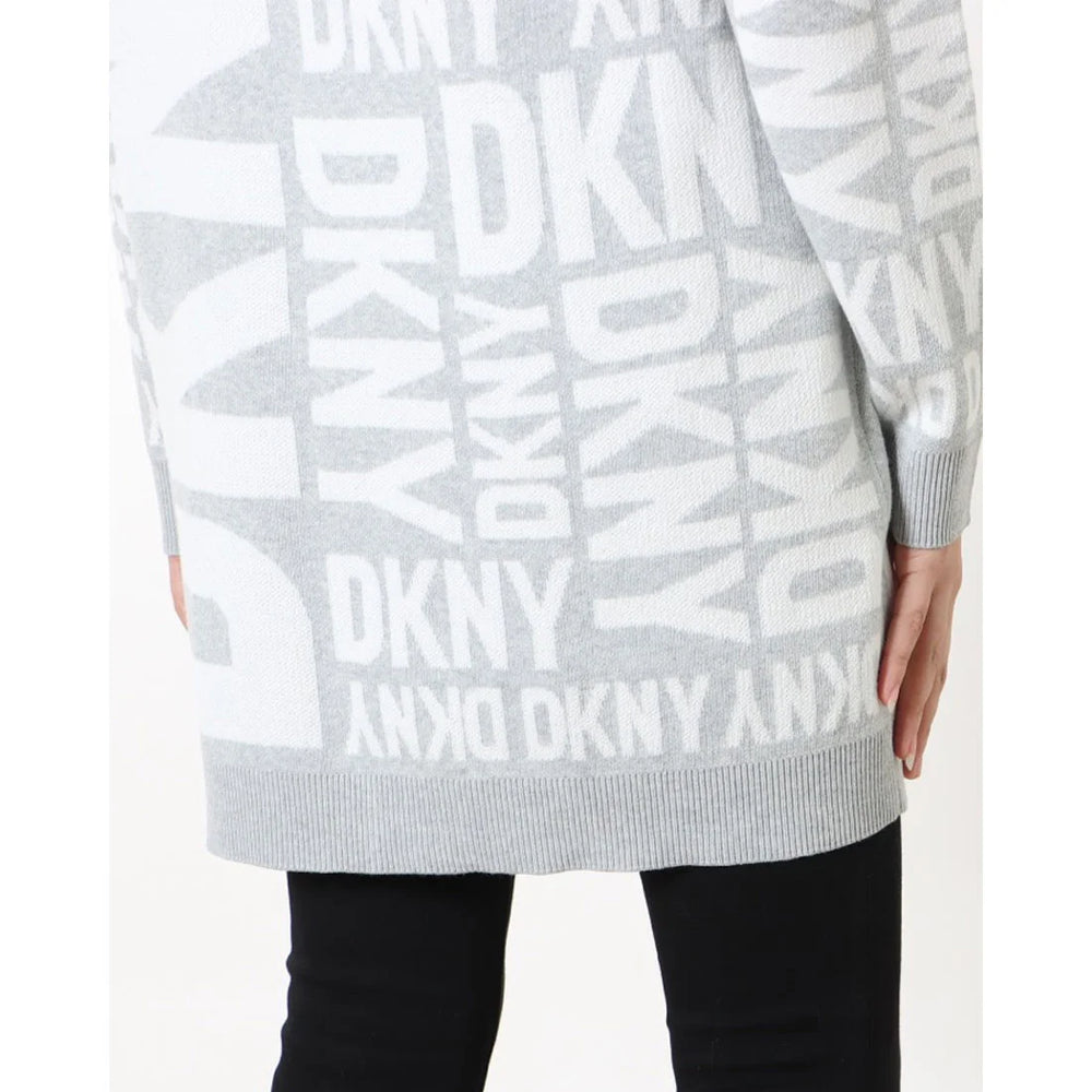 DKNY Women's Collarless Open-Front Long-Sleeve Cardigan