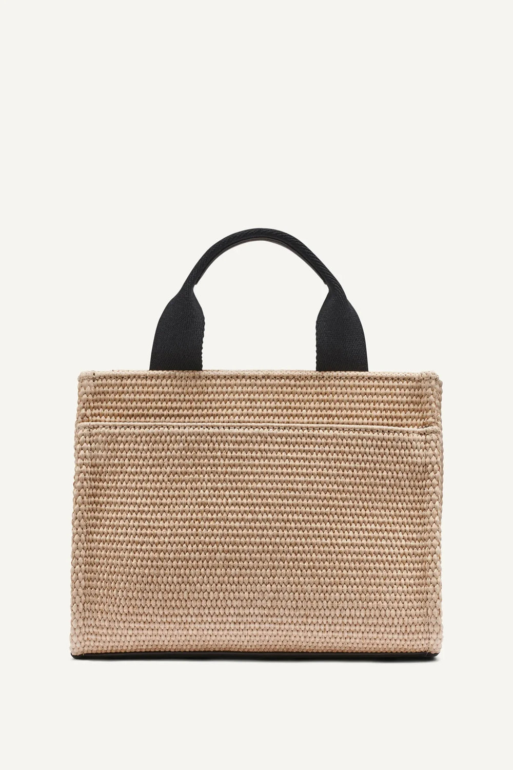 HADLEE SMALL STRAW LOGO TOTE