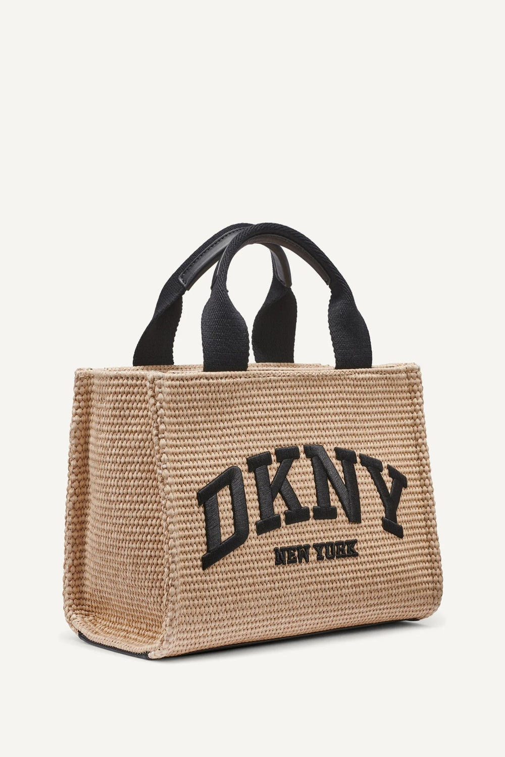 HADLEE SMALL STRAW LOGO TOTE