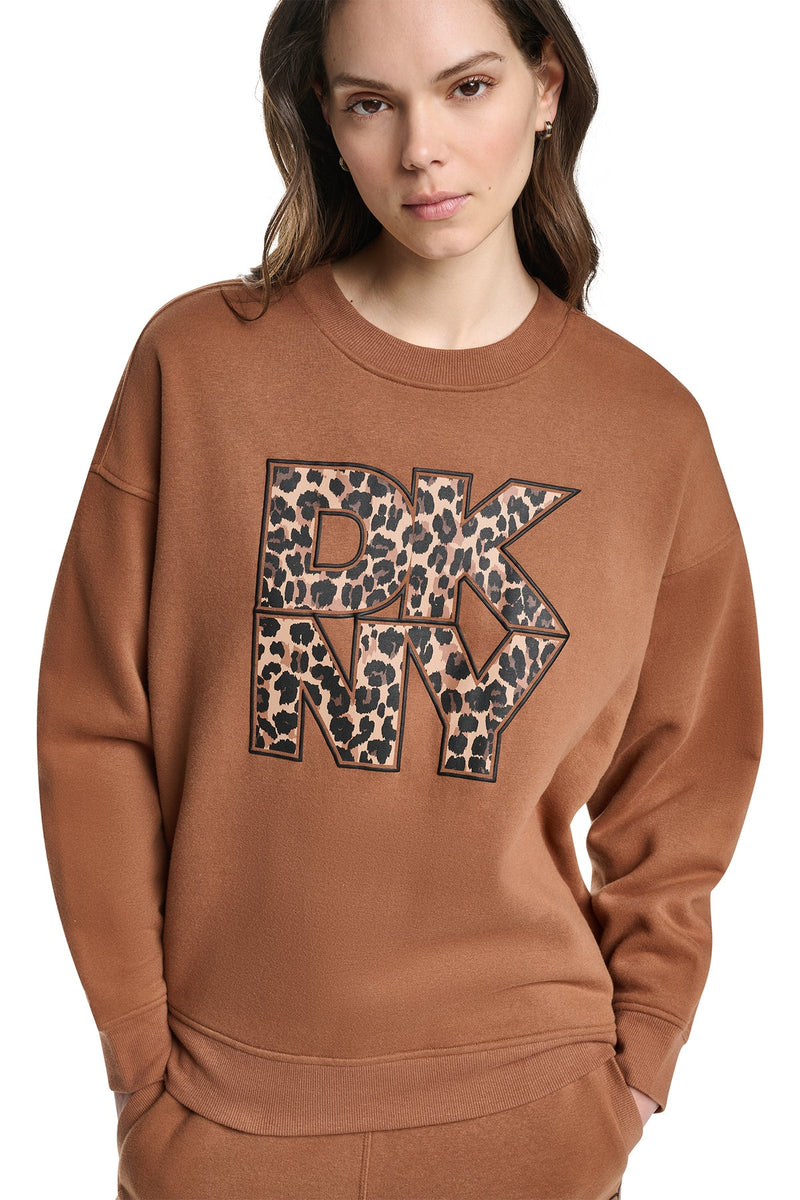 ANIMAL PRINT LOGO SWEATSHIRT