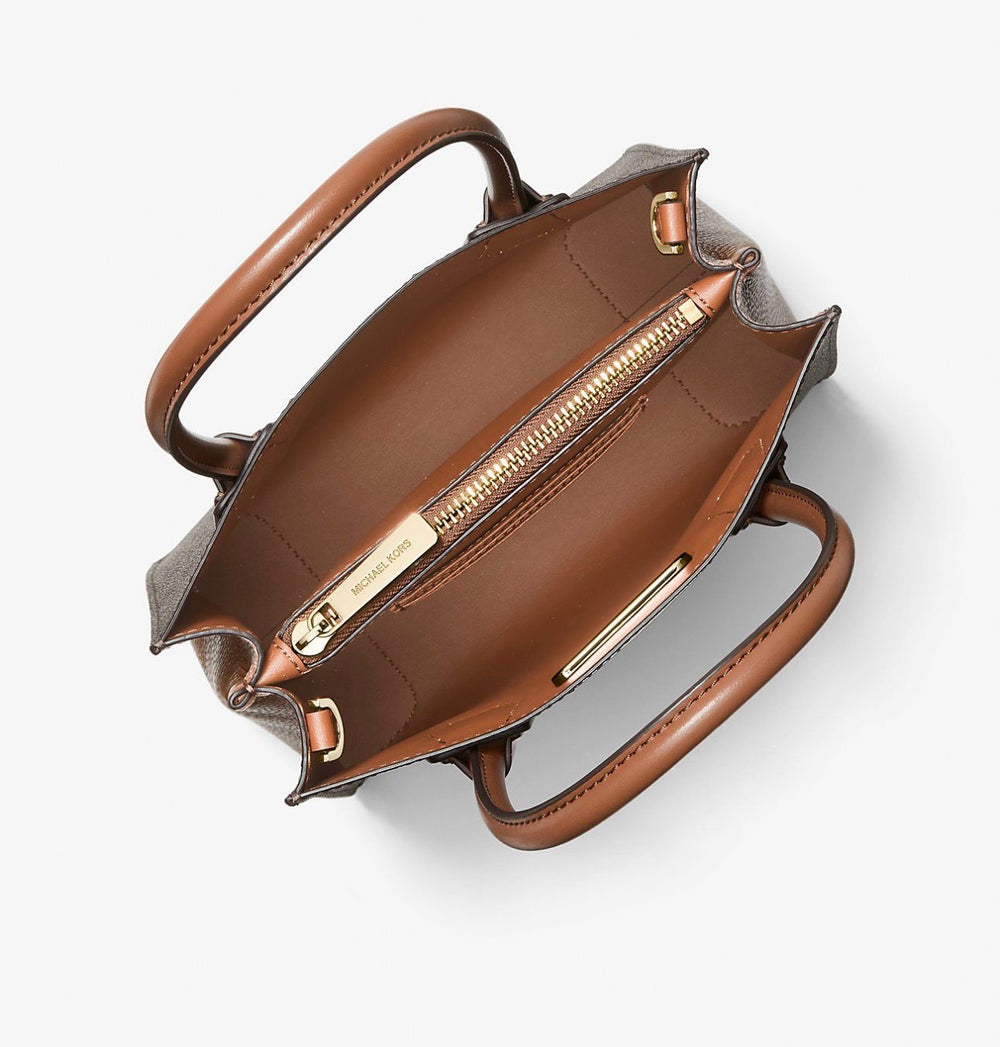 Mercer Medium Logo and Leather Accordion Crossbody Bag