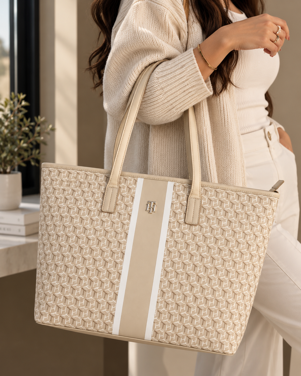 Tommy Hilfiger Monogram Tote Bag