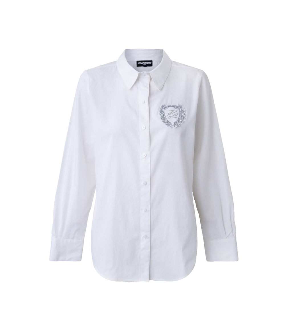 LOGO CREST VARSITY SHIRT