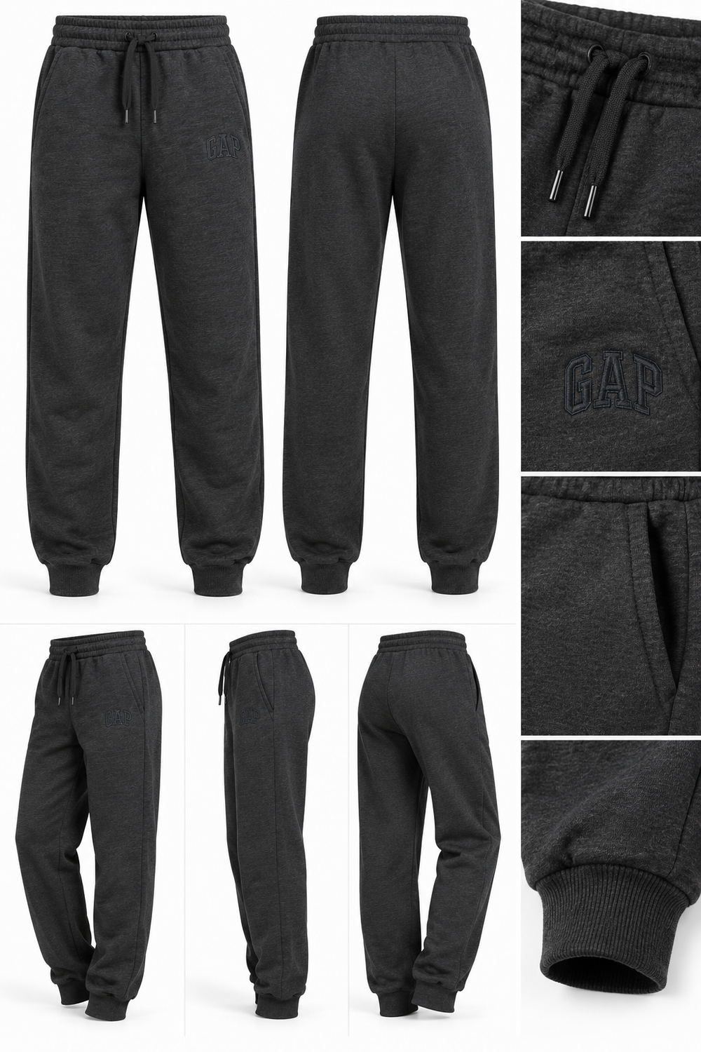 GAP Dark Grey Logo Sweatpants - Large