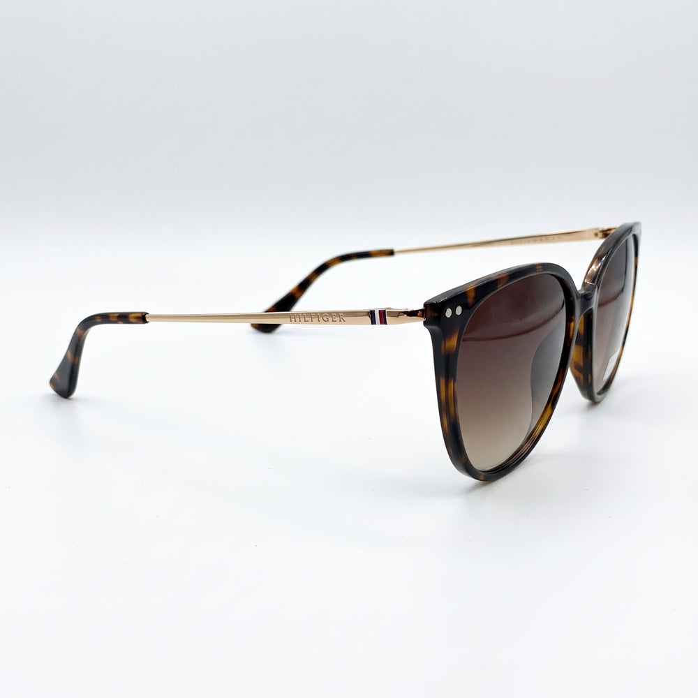Tommy Hilfiger Women's Cat-Eye Tortoise Sunglasses