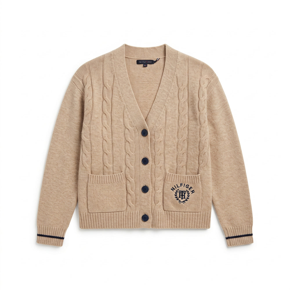 Tommy Hilfiger Cable-Knit Cardigan with Pockets