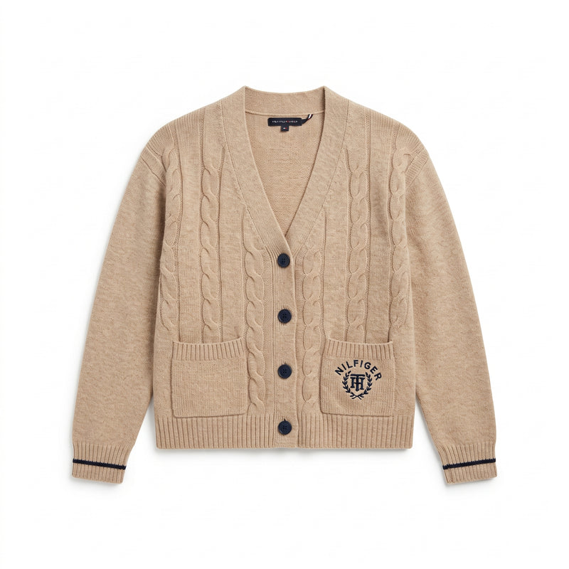 Tommy Hilfiger Cable-Knit Cardigan with Pockets