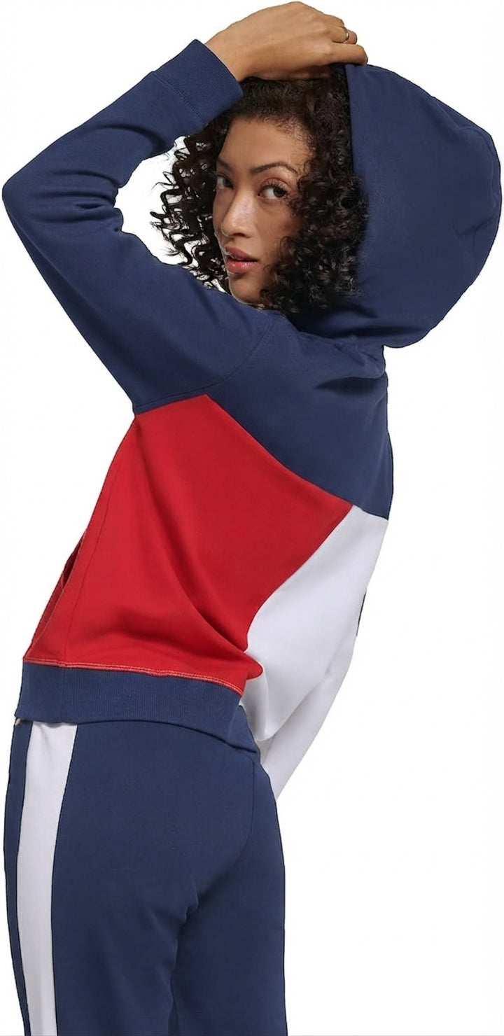 Tommy Hilfiger Women's White and Red Hoodie