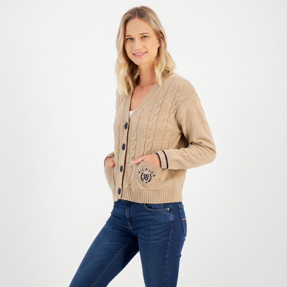 Tommy Hilfiger Cable-Knit Cardigan with Pockets
