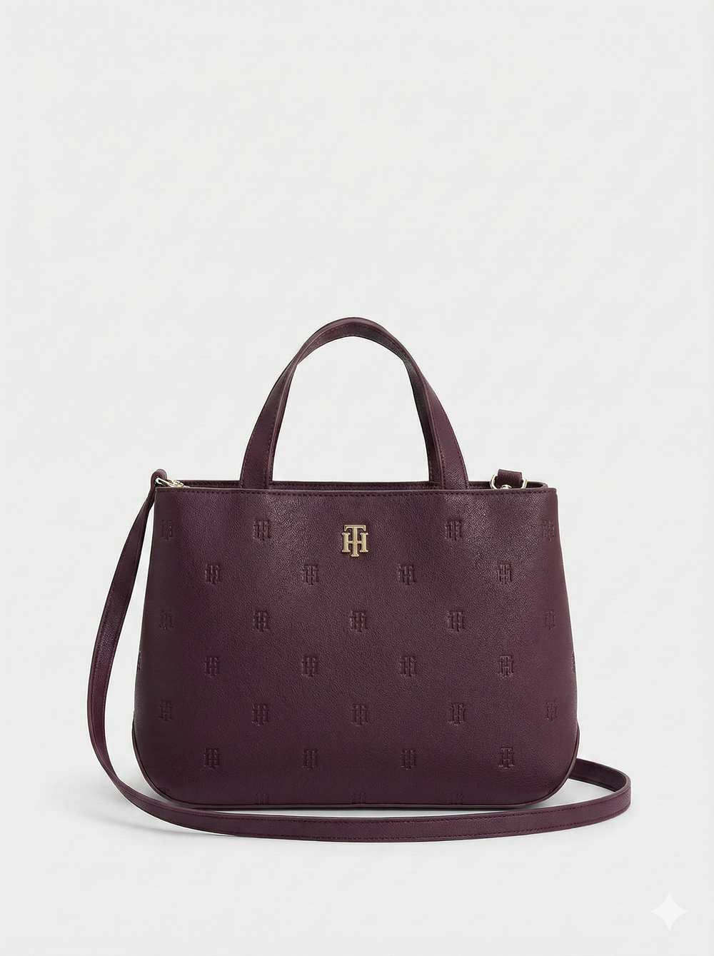 Tommy Hilfiger Monogram Tote Bag in burgundy