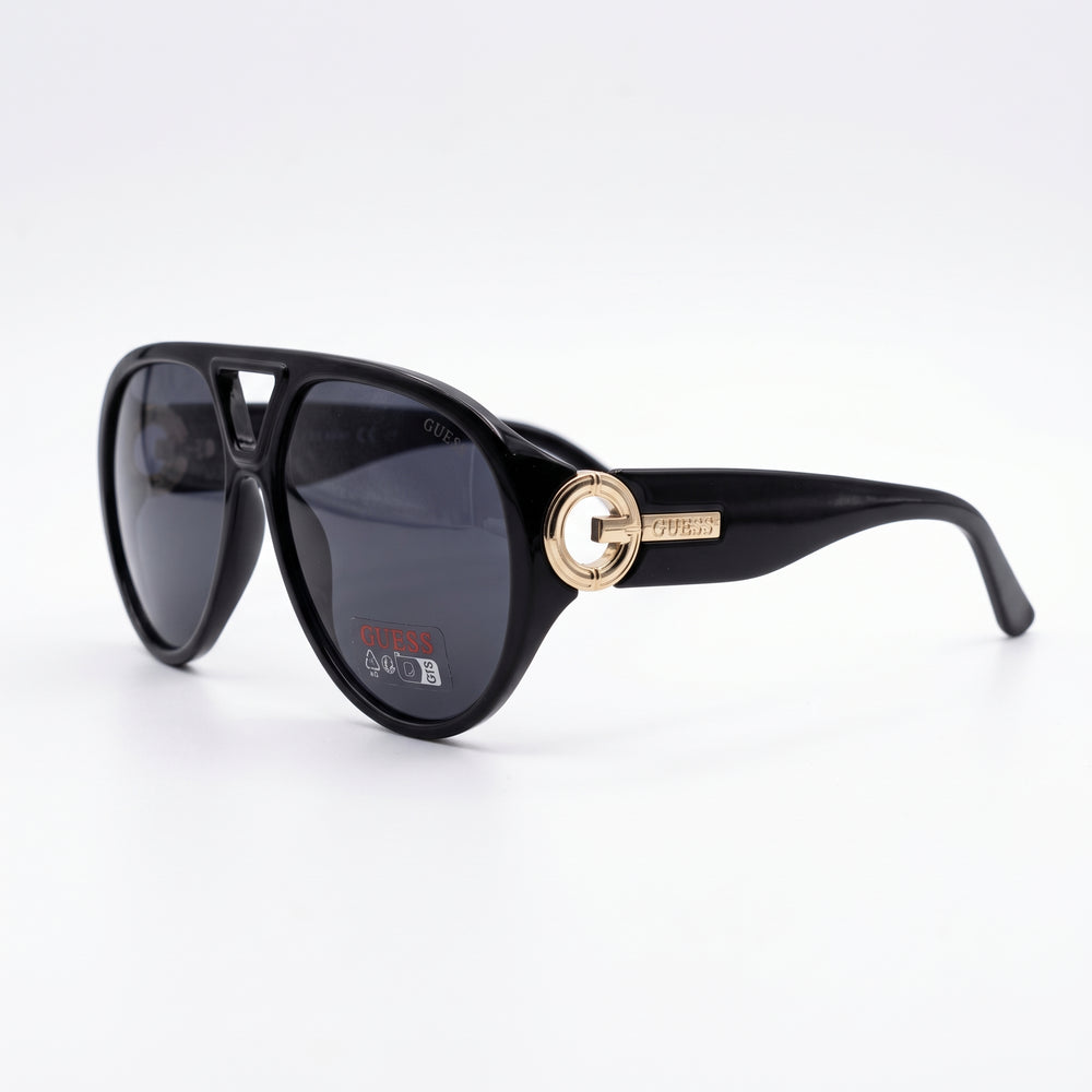 GUESS Women's Black Oversized Aviator Sunglasses