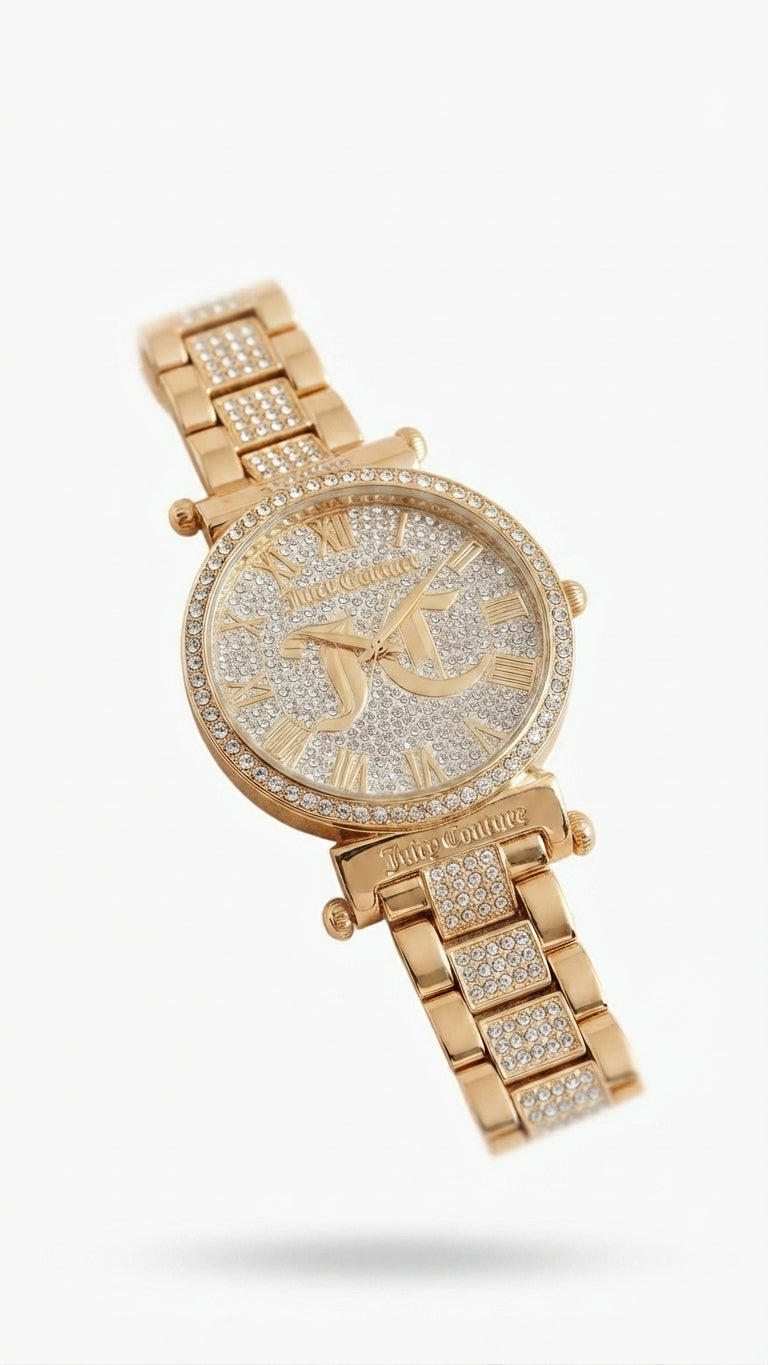 Juicy Couture Bling Watch Rhinestone Two Tone Gold Silver NEWJuicy Couture Bling Watch Rhinestone Two Tone Gold Silver NEW