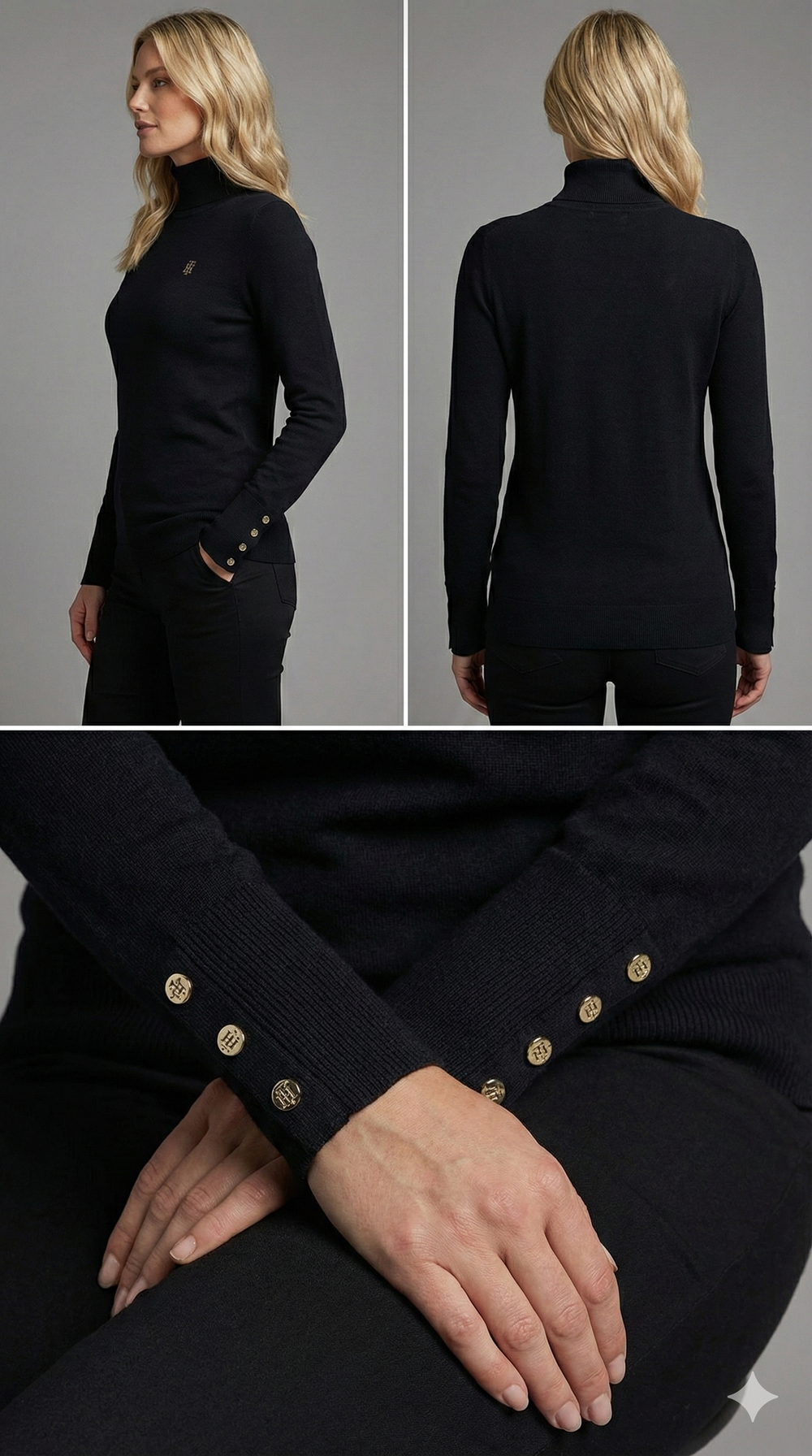 Tommy Hilfiger Pima cotton cashmere roll-neck jumper