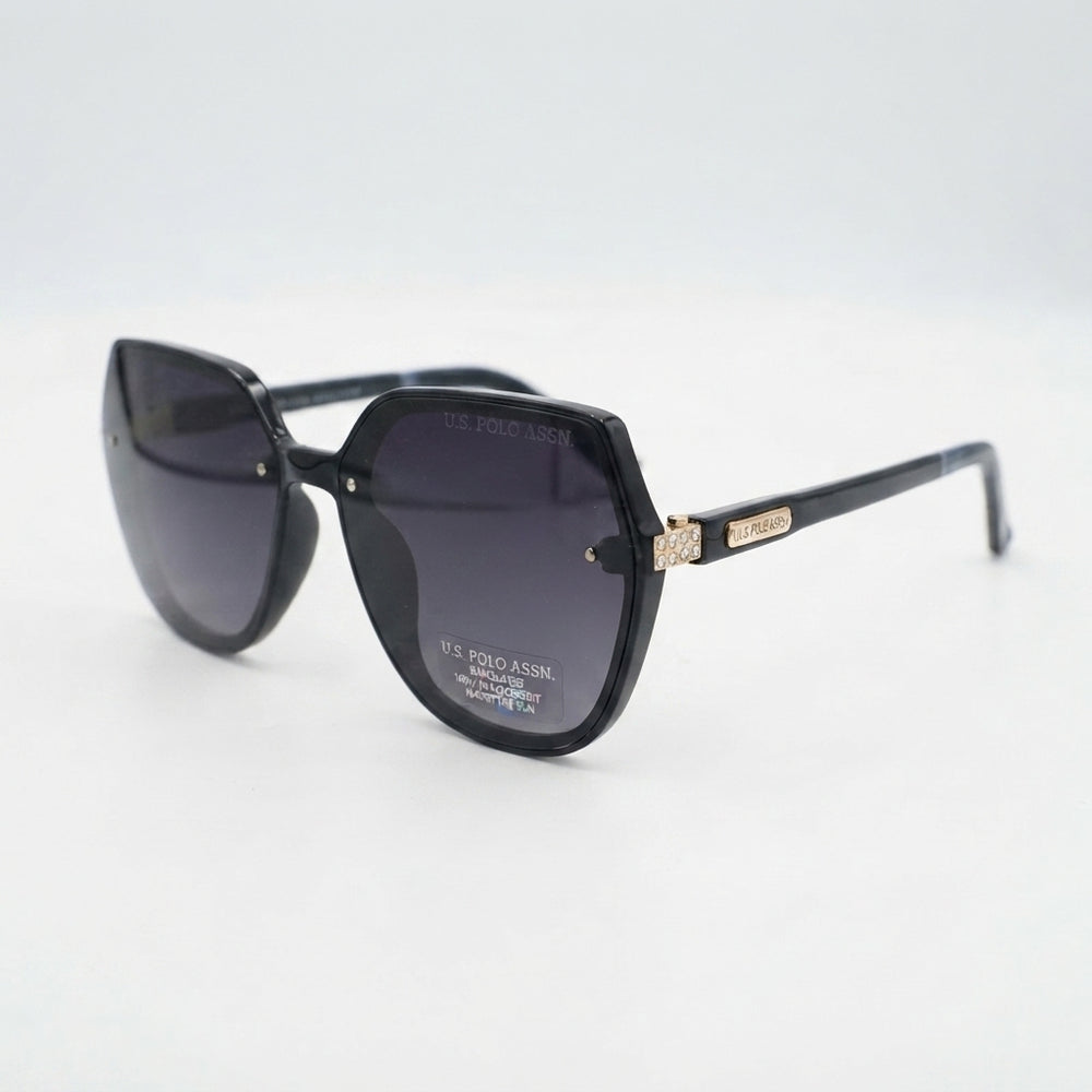 U.S. Polo Assn. Women's Geometric Rhinestone Accent Sunglasses