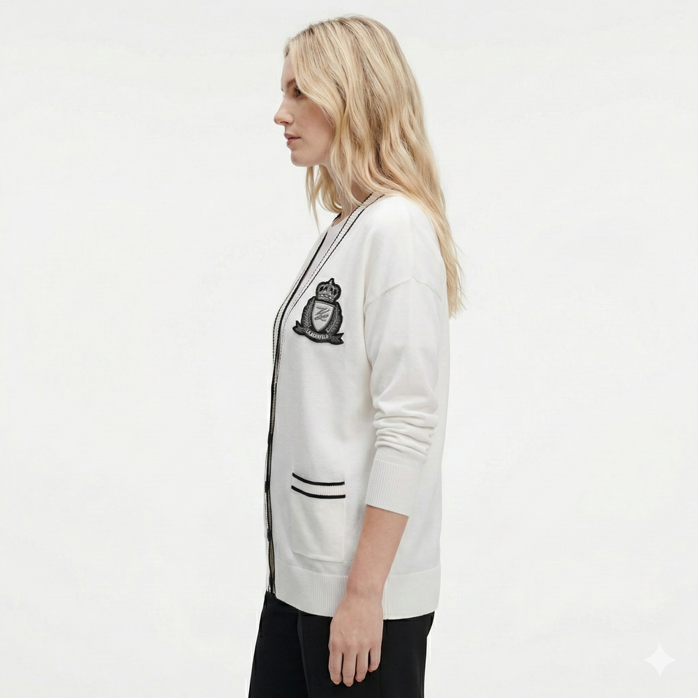 KARL LAGERFELD Varsity Cardigan