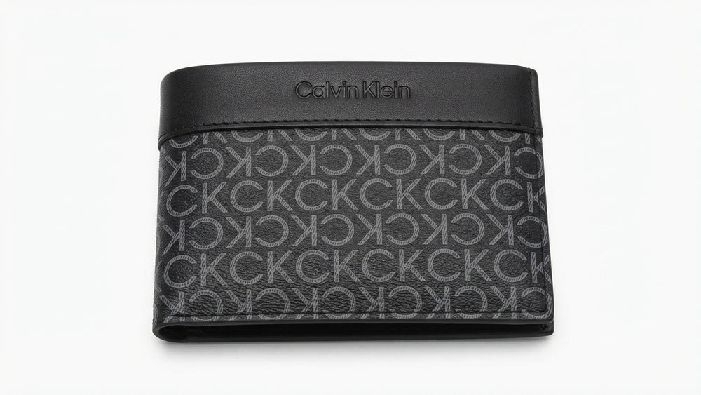Calvin Klein Men's Classic Mono Medium Bi-Fold Wallet