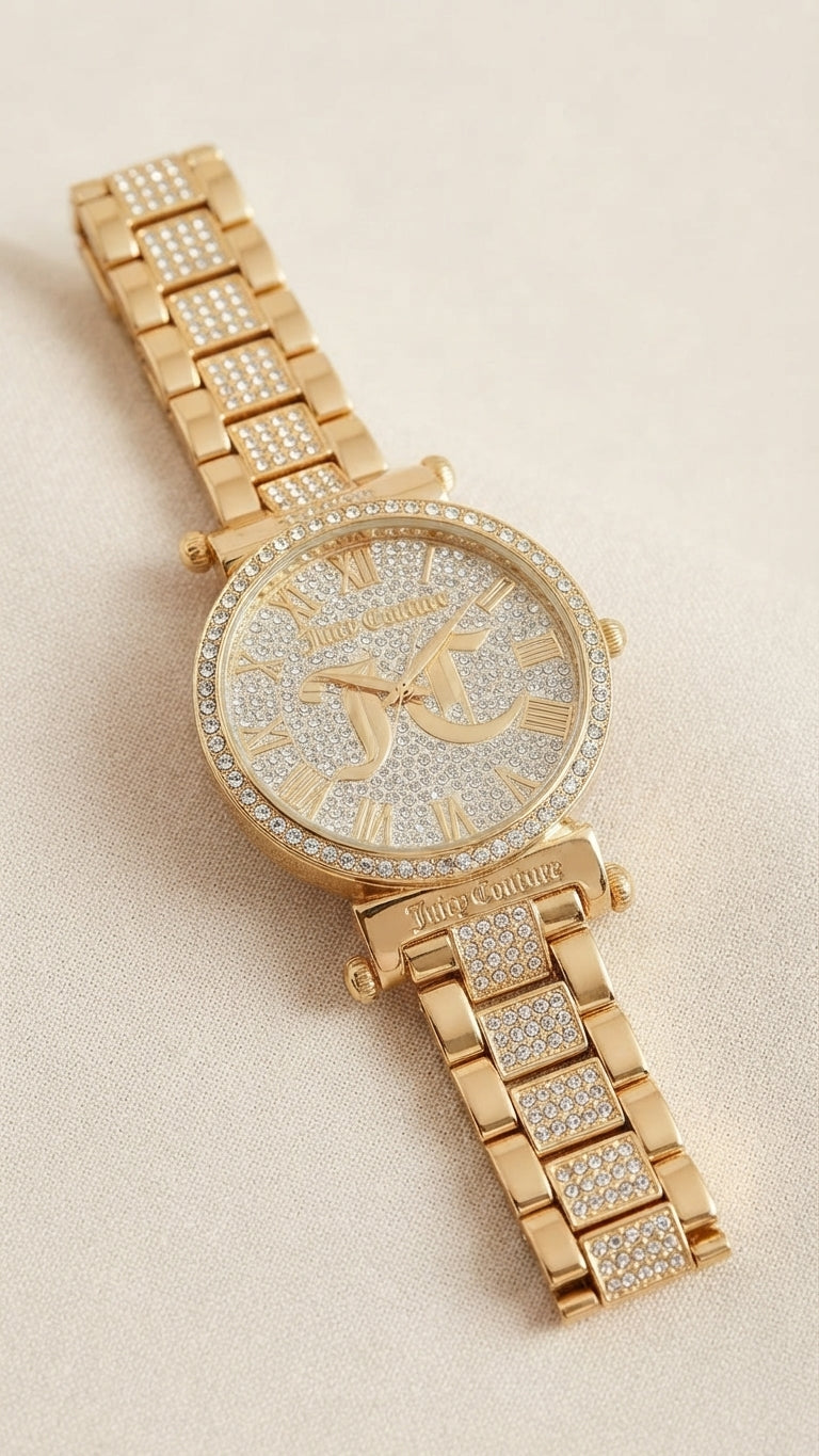 Juicy Couture Bling Watch Rhinestone Two Tone Gold Silver NEWJuicy Couture Bling Watch Rhinestone Two Tone Gold Silver NEW
