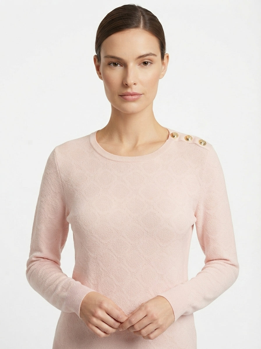 Ladies Guess Pastel Pink Light Weight Sweater Brand New With Tags