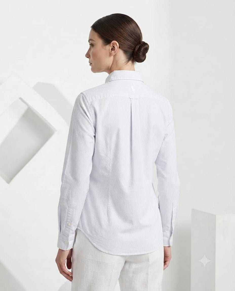 White - polo shirt with a classic 100% cotton design for women from U.S. Polo Assn.