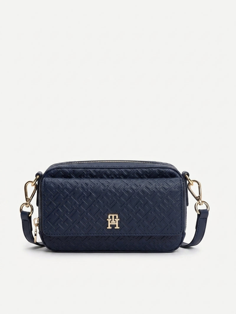Tommy Hilfiger Monogram Pebbled Crossbody Bag