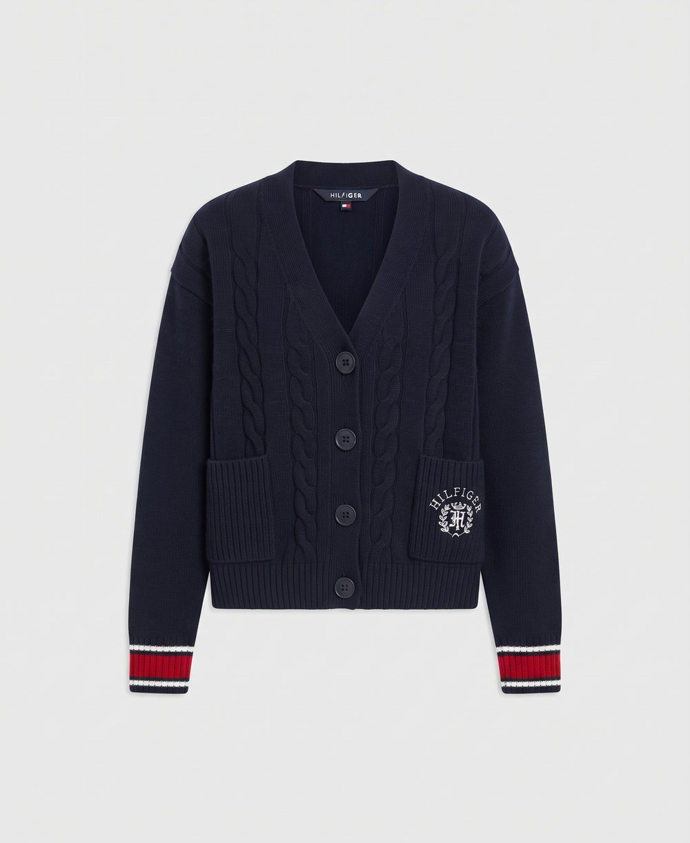 Tommy Hilfiger Cable-Knit Cardigan with Pockets