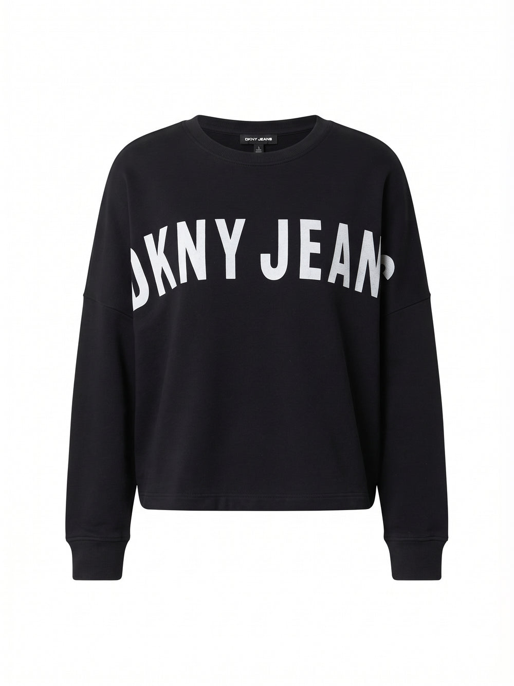 DKNY Jeans Black Long-Sleeve Logo Sweatshirt