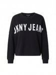 DKNY Jeans Black Long-Sleeve Logo Sweatshirt