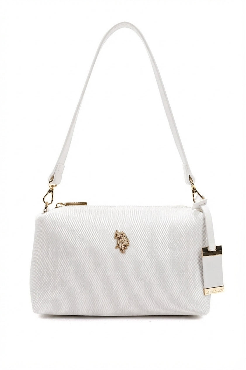 U.S. Polo Assn. All-White Women's Shoulder Bag with Matching Strap