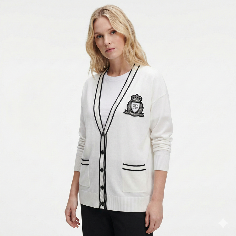 KARL LAGERFELD Varsity Cardigan