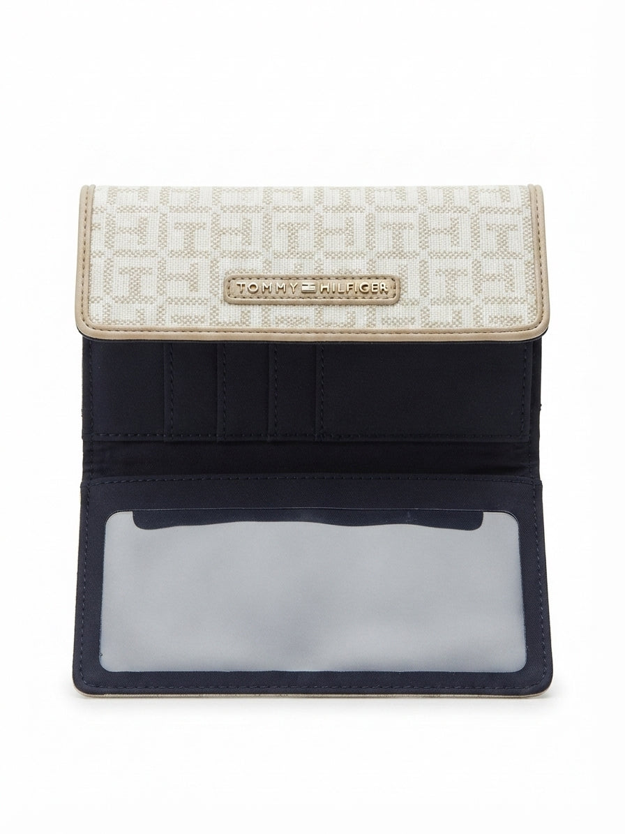 Tommy Hilfiger Long Wallet Long Wallet Beige Jaggar Logo
