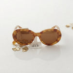 Primark Women's Vintage Oval Sunglasses – Tortoiseshell Brown